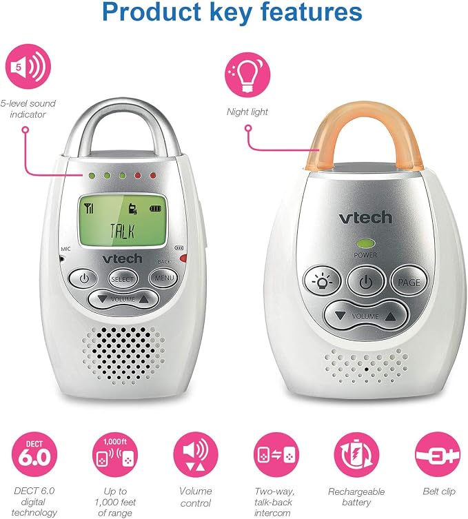 VTech Communications DM221 Audio Baby Monitor - Image 8