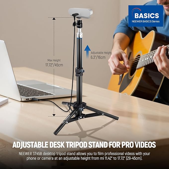 NEEWER Webcam Stand Tripod for Desk, Mini Desktop Tripod - Image 3