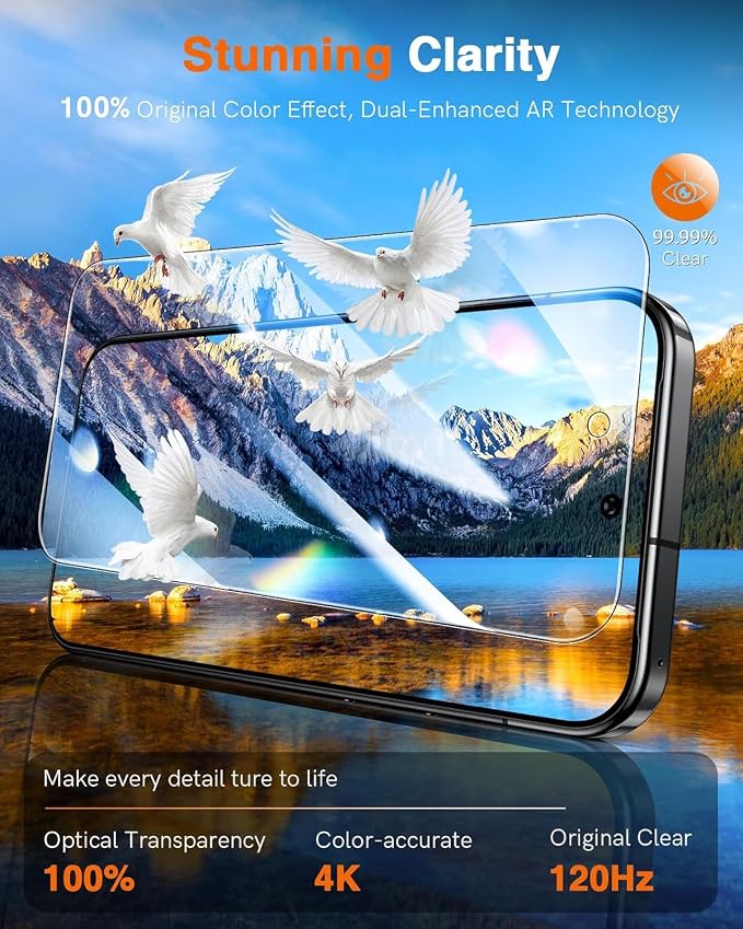 LK 2 Pack for Google Pixel 10 Pro Screen Protector 0 Bubble HD Clear 9H - Image 7