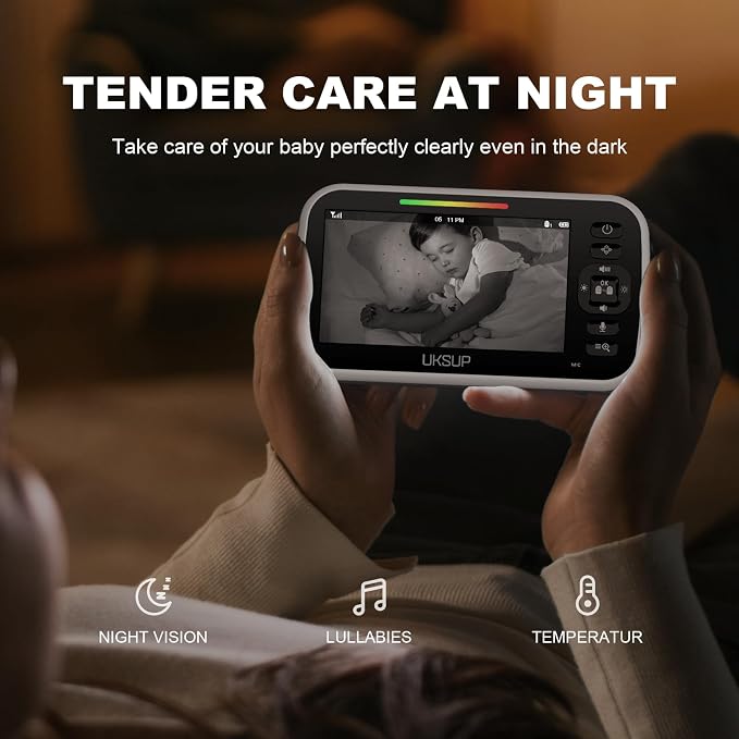 UKSUP Baby Monitor with Camera and Audio- Video Baby Monitor with 960ft Long - Image 3