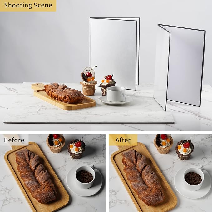 Meking 3 in 1 Photography Reflector Cardboard, 12 x 8 inch Folding Light - Image 3