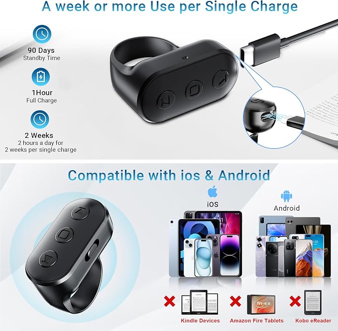 Wireless Ring Remote for iPhone Android Camera - Image 5