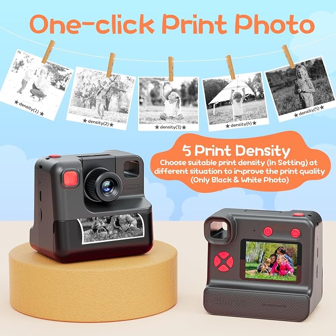 Instant Print Camera for Kids, 1080P Kids Instant Cameras, HD Digital Video - Image 6