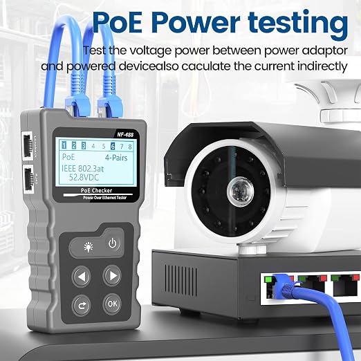 RJ45 Network Cable Tester, VXSCAN Multifunction Poe Ethernet Cable Tester Kit - Image 3