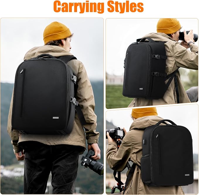 CADeN Camera Backpack, Extra Large DSLR Camera Bag - Image 5