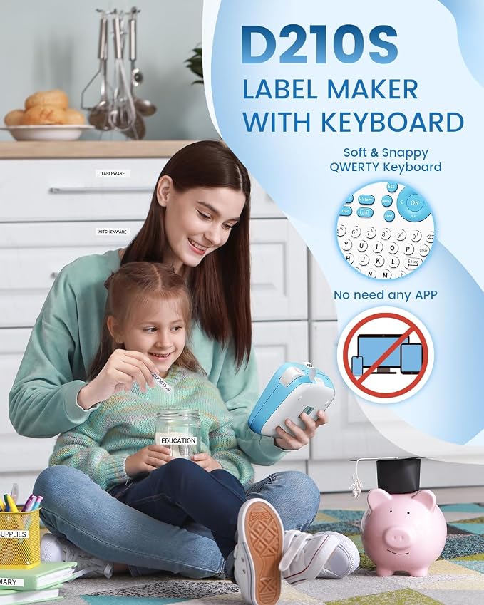 Vixic Label Maker Machine with Tape, Label Maker Waterproof-Labels, Portable - Image 2