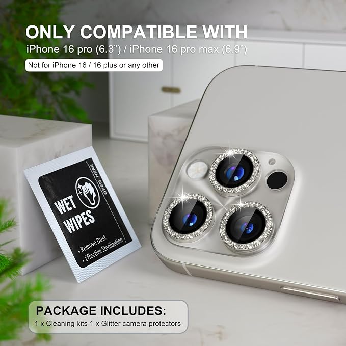 Choiche Compatible for iPhone 16 Pro/iPhone 16 Pro Max Camera Lens Protector - Image 2