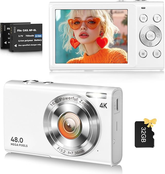Digital Camera, 4K Vlogging Camera by FJFJOPK