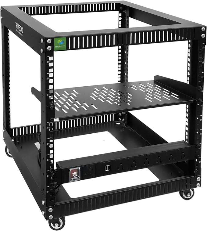 RIVECO 9U Open Frame Server Rack by RIVECO