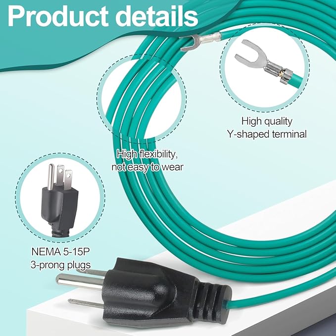 Shielded Ethernet Patch Panel Bond Ground Extension Cord NEMA 5-15P 3 Prong - Image 4