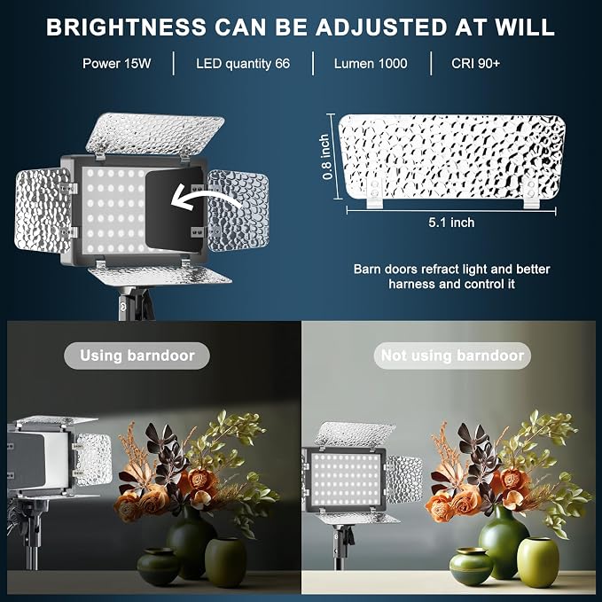 Jiang&Rong 2 Pack LED Video Lighting Kit - Image 4