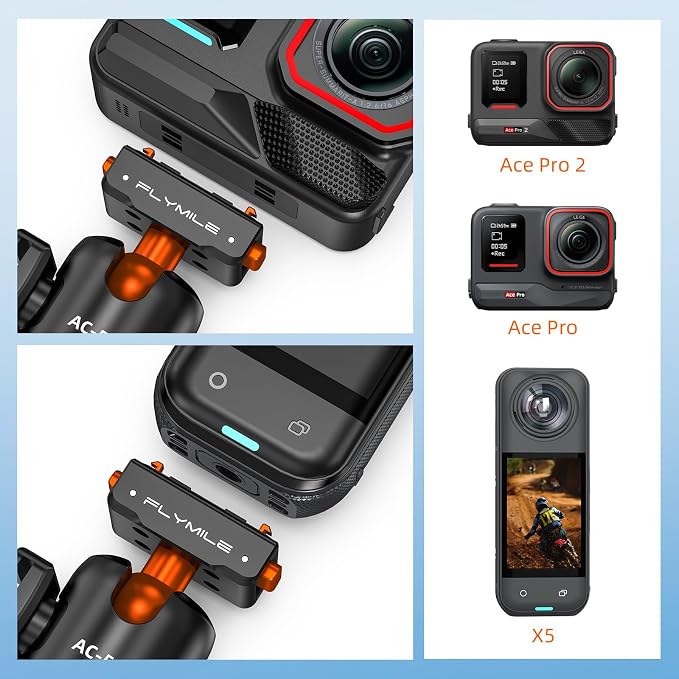 Tripod for Insta360 X5 ACE Pro 2, 21” Selfie Stick Quick Release Extension Rod - Image 7