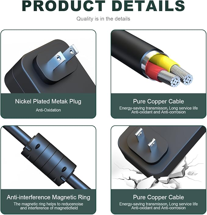 UL12V AC Power Adapter, With 5 plugs, - Image 7