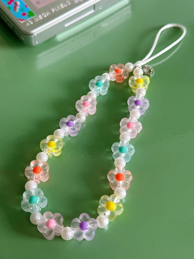 Drawwind Phone Charm Beaded Wristlet Strap Universal Cell Phone Lanyard Cute - Image 2