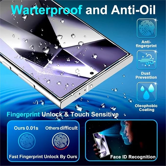 XDesign [2+2 Pack Galaxy S24 Ultra Screen Protector, 9H Tempered Glass Scratch - Image 4