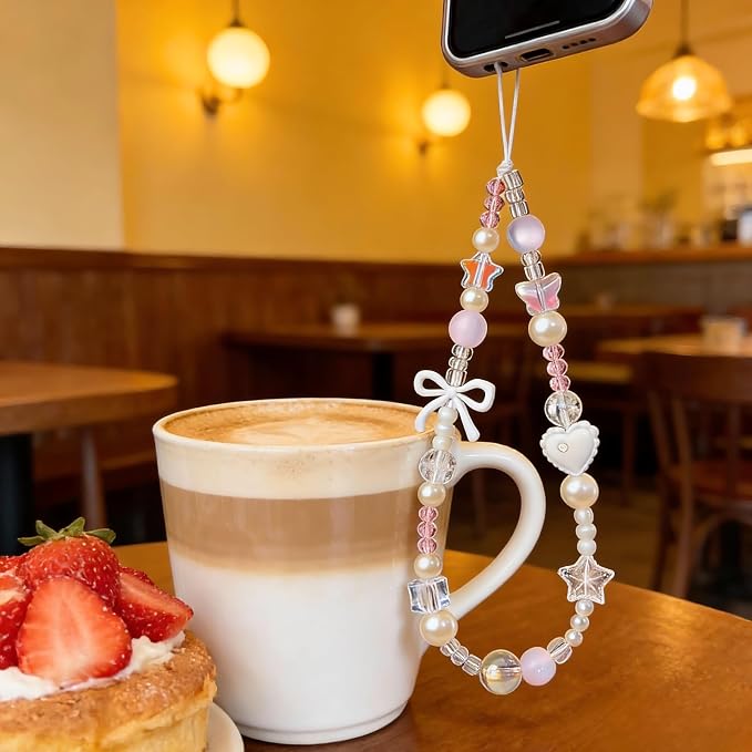 Beaded Camera Wrist Strap Cute Digital Camera Charm Lanyard, Phone Wristlet - Image 4