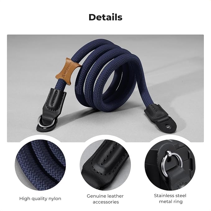 K&F CONCEPT Camera Neck Strap, 100cm Nylon Rope Camera Shoulder Strap - Image 5