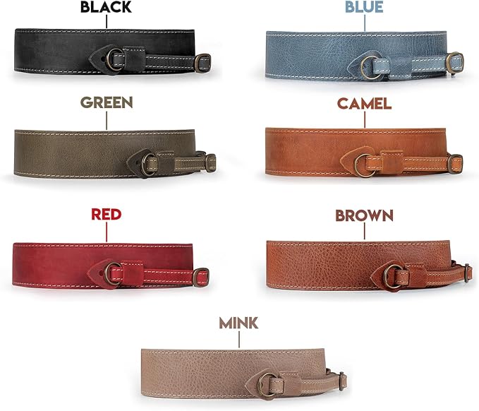 MegaGear Sierra Genuine Full-Grain Leather Camera Strap — Vintage Shoulder & - Image 5