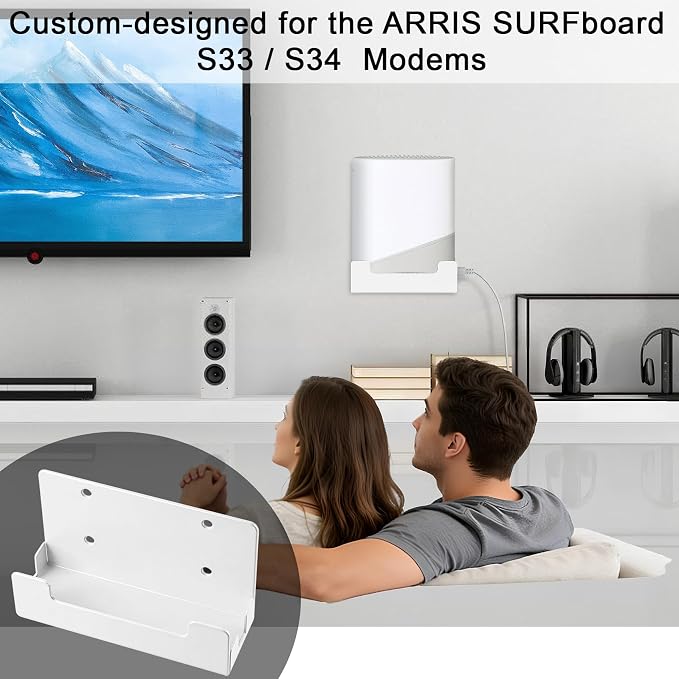 Metal Wall Mount for Arris Surfboard S33/S34, Designed for Arris Surfboard - Image 4
