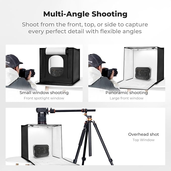 K&F CONCEPT Photo Studio Shooting Tent, 3000K-5600K Dimmable & 6 Backdrops - Image 3