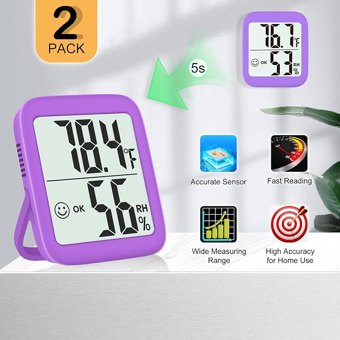 Antonki 2 Pack Room Thermometer - Image 6