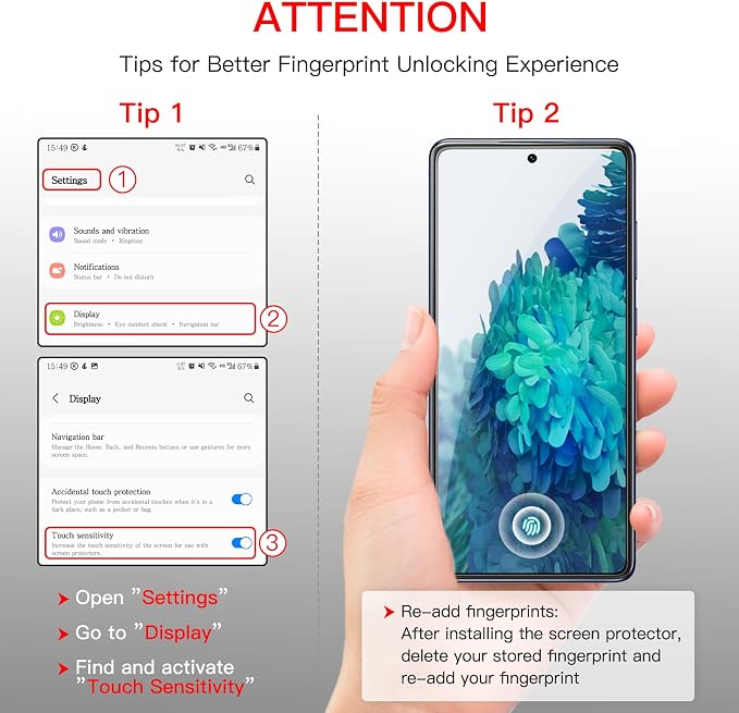 JETech Screen Protector for Samsung Galaxy S20 FE 6.5-Inch - Image 2