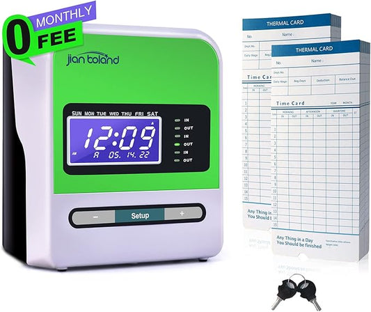 Employee Thermal Time Clock for Small Business | in/Out Punch Clock, No Ink by JianBoland