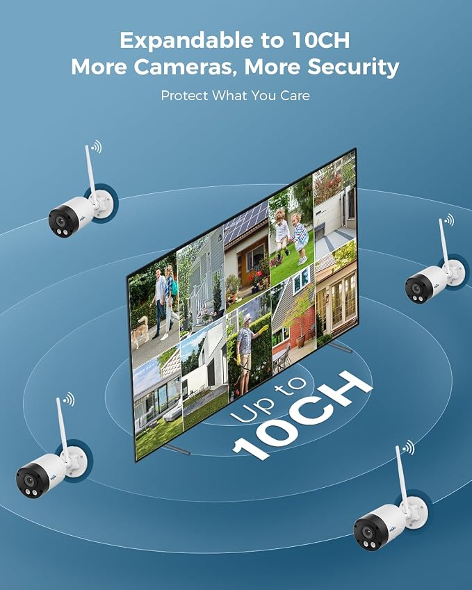 Hiseeu 8MP Outdoor Wireless Security Camera System, 5G/2.4G WiFi-Pro 4K Cameras - Image 7