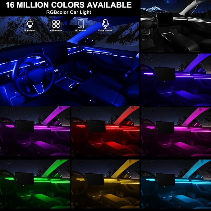 Acrylic Interior Car LED Strip Light - Image 2