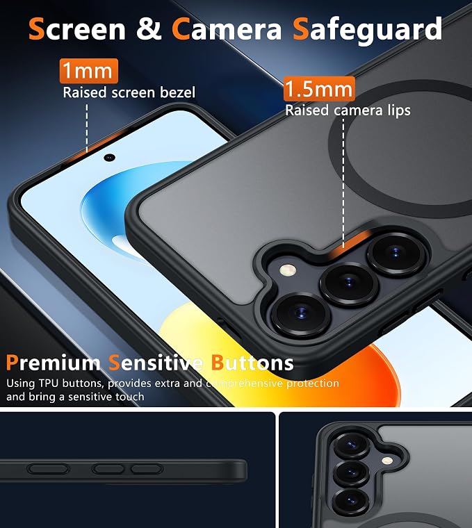 FNTCASE for Samsung Galaxy S25-Plus Case: for S24 Plus Magnetic Translucent - Image 6