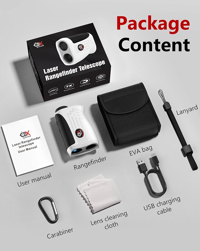 Golf Rangefinder with Slope Switch, Rechargeable Range Finder with Flag Lock - Image 7