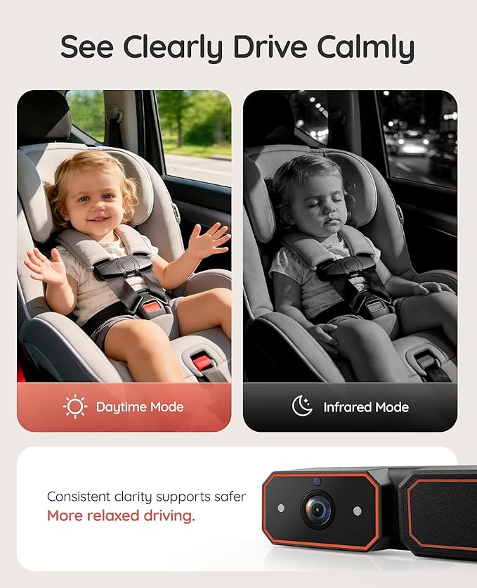 Babyvue BV6PRO Wireless Dual Car Camera Baby Monitor Fast Setup, HD1080P - Image 5