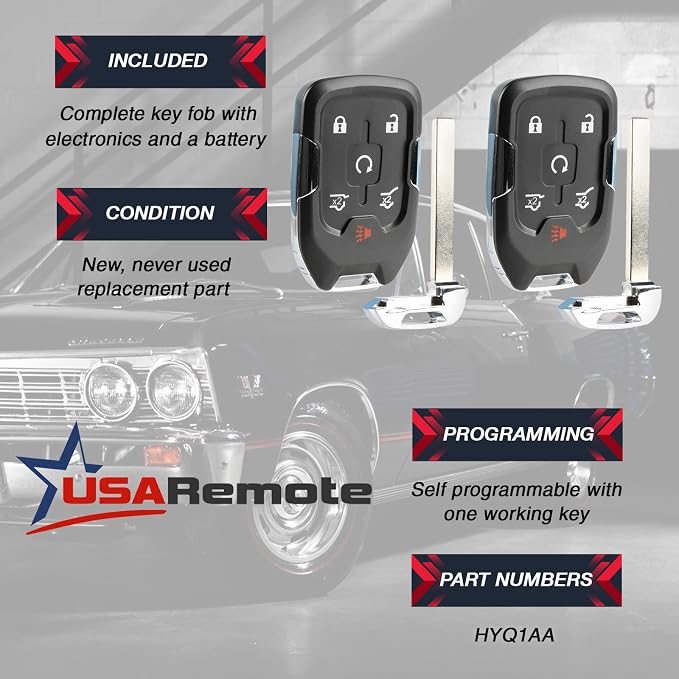 Smart Key Fob Keyless Entry Remote fits 2015-2020 Chevy Suburban/Tahoe/GMC - Image 3