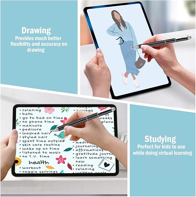Capacitive Stylus Pen, 4-in-1 High Sensitivity and Precision Touch Screen - Image 4