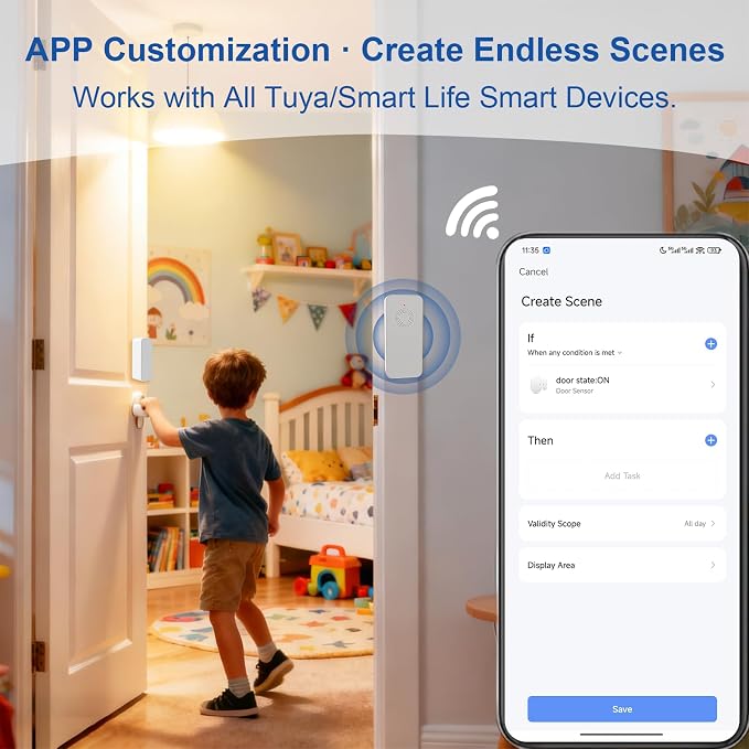 WiFi Door Window Alarm, Smart Contact Sensor - Image 5