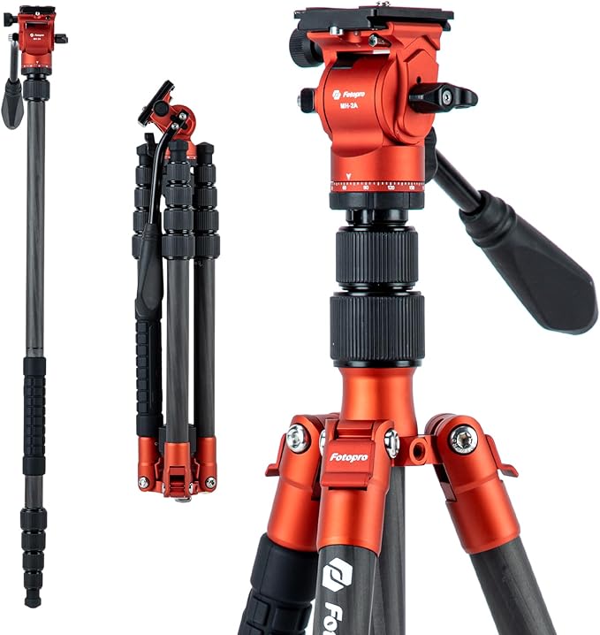 Fotopro 59" Carbon Fiber Travel Tripod by Fotopro