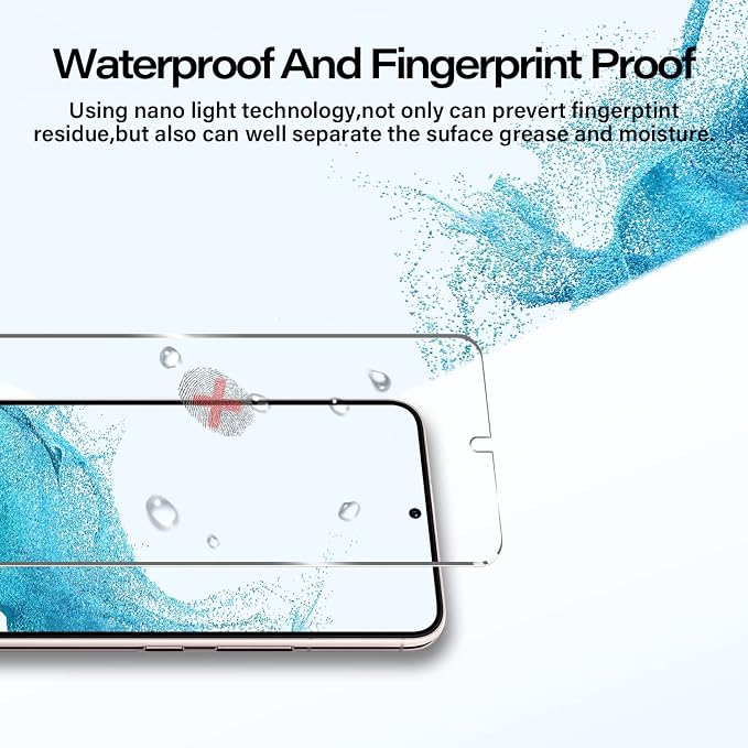BIGFACE Galaxy S22 Plus Tempered Glass Screen Protector, 2 Pack, Anti-Scratch - Image 4