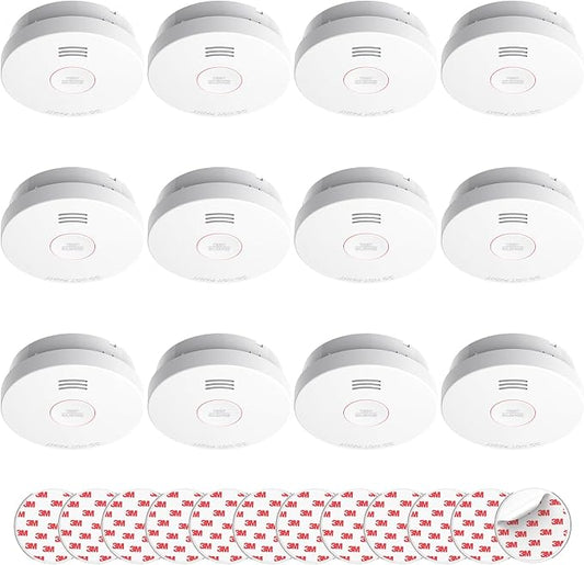 SITERLINK Smoke Detectors 10 Year Battery Operated, Smoke Alarm by SITERWELL