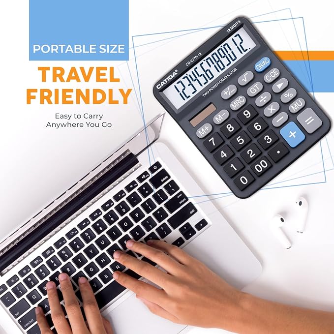 Premium Commercial 12-Digit Large Desktop Calculator - Image 7