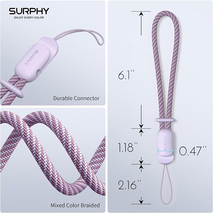 SURPHY 2 Pack Phone Lanyard for Cellphone Case, Phone Wrist Strap for Case - Image 5