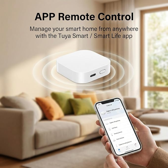 ZigBee 3.0 & Bluetooth Mesh Gateway, Tuya Wireless Smart Home Hub, Works - Image 3