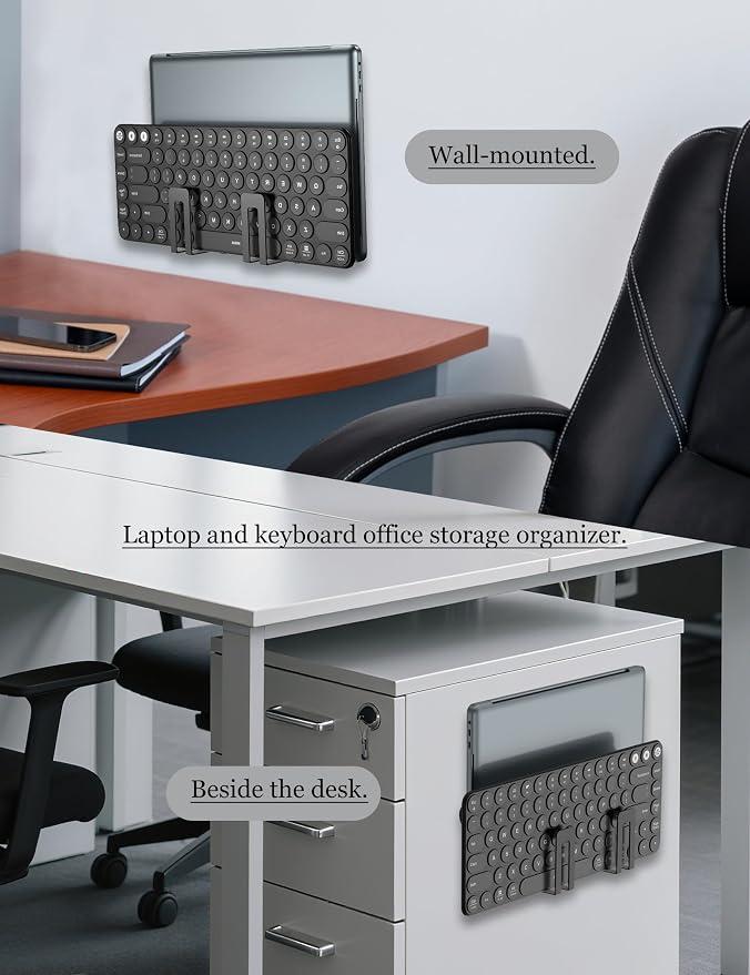 Universal Wall Mount for Laptop, Metal Steel Cable Box Wall Shelf Holder Fit - Image 3