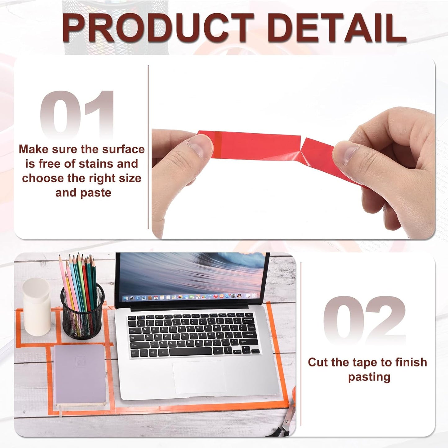 MECCANIXITY 10 Rolls Whiteboard Tape Graphic Chart Tape 5mm 54.7 Yard Art Tape Thin Self-Adhesive Pinstripe Tape Masking Tape for Gift Wrapping Craft Supplies, Blue