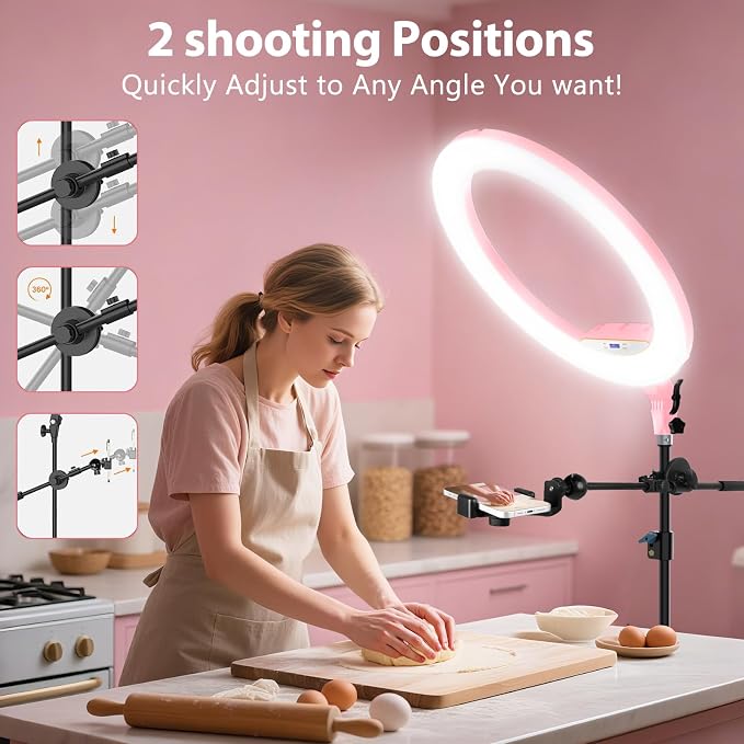 Ring Light with Stand 22inch Kit: Professional Ring Light Overhead Tripod - Image 4
