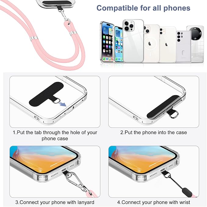 takyu Phone Lanyard, 2 Pack Adjustable Cell Phone Lanyard Crossbody Neck Strap - Image 3