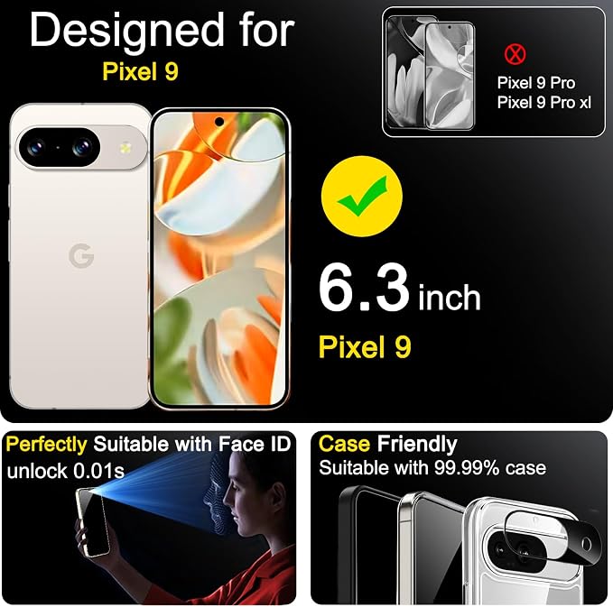 Ferilinso Full Coverage 3 Pack Privacy Screen Protector - Image 2