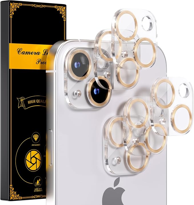 for 6 Pack iPhone 15 / iPhone 15 Plus Camera Lens Protector 9H Tempered Glass by Beuxece