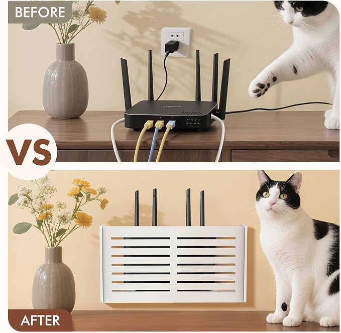 Router Shelf Wall Mount WiFi Router Box Hider Modem Cover - Image 7