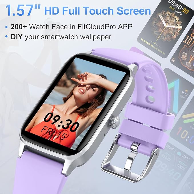 Smart Watch for Men Women, 1.57" Smartwatch, Fitness Tracker - Image 4