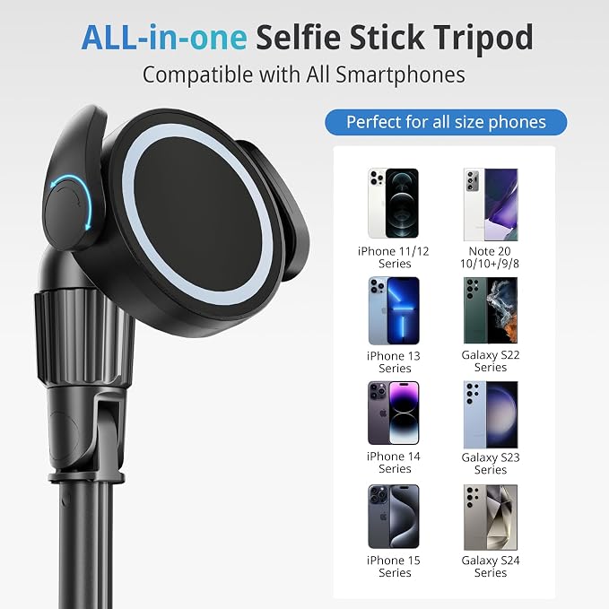UBeesize 62'' Magnetic Selfie Stick Phone Tripod - Image 6